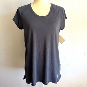 REEBOK WOMEN'S T-SHIRT TOP GRAY SIZE MEDIUM